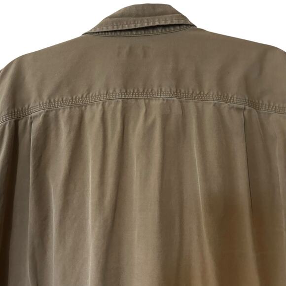 Carhartt Men Button Down Shirt Rugged Flex Relax Cotton Brown Size XL Workwear - Picture 6 of 7